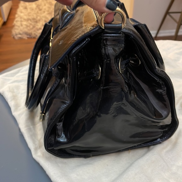 Large jimmy Choo bag lightly used navy patent leather - Picture 3 of 5